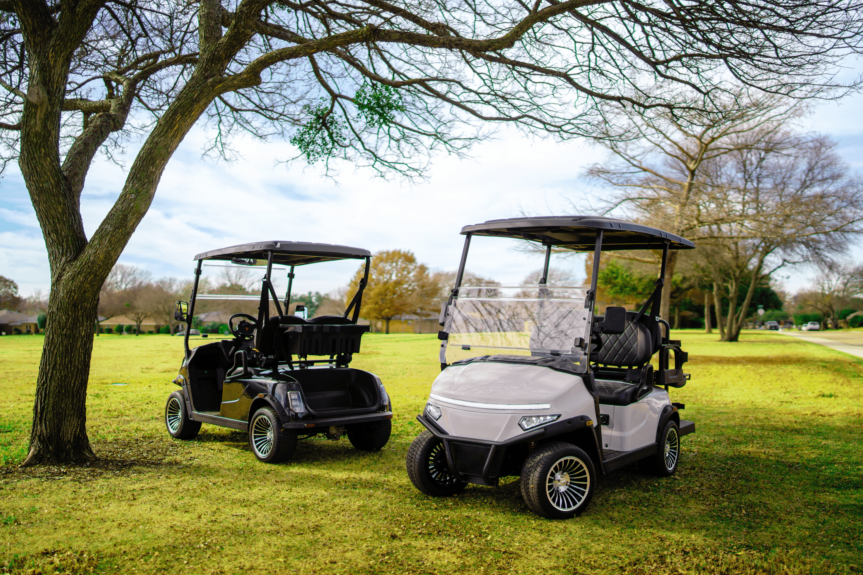 Golf cart on the course