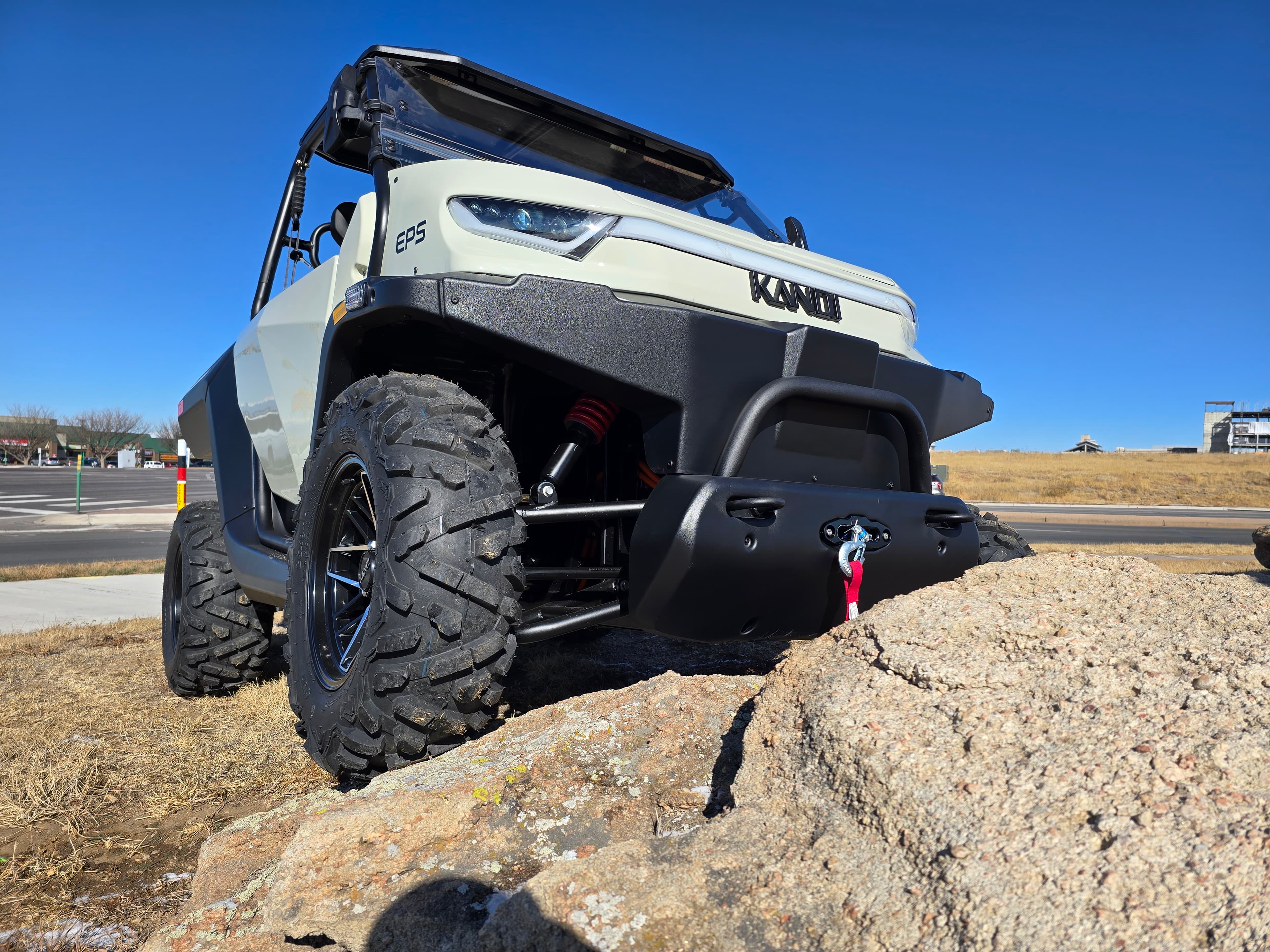 Sand-colored electric cart — Wild Rides Carts